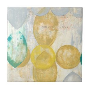 Azulejo De Cerámica Pintura abstracta moderna en papel de periódico