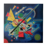 Azulejo De Cerámica Pintura azul de Wassily Kandinsky<br><div class="desc">Pintura azul de Wassily Kandinsky.
Por favor visite mi tienda para un diseño más interesante y más elección de color.
=> zazzle.com/colorfulworld*</div>