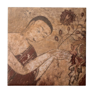 Azulejo De Cerámica Pintura budista antigua