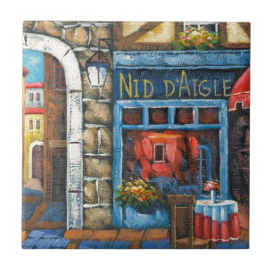 Azulejo De Cerámica Pintura de un restaurante francés