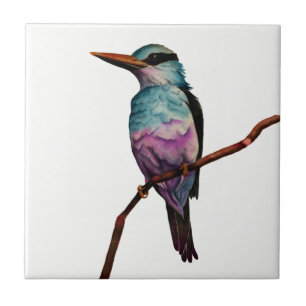 Azulejo De Cerámica Pintura del pájaro del color del caramelo de