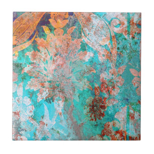 Azulejo De Cerámica Pintura floral