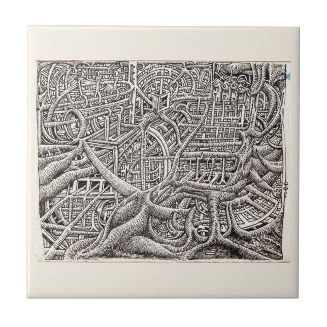 Azulejo De Cerámica Pipescape de Brian Benson (Frente)