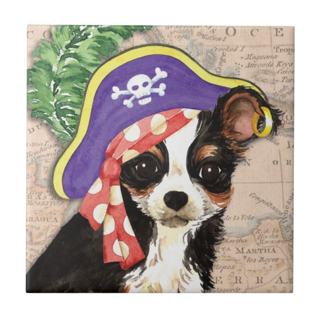 Azulejo De Cerámica Pirata de Chihuahua a larga distancia (Frente)