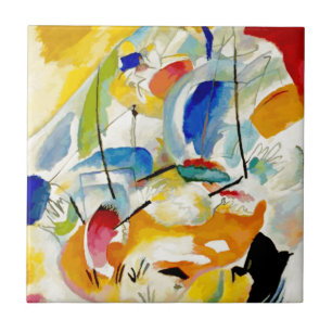 Azulejo De Cerámica PixDezines Kandinsky 1913 Batalla Naval Improv 31