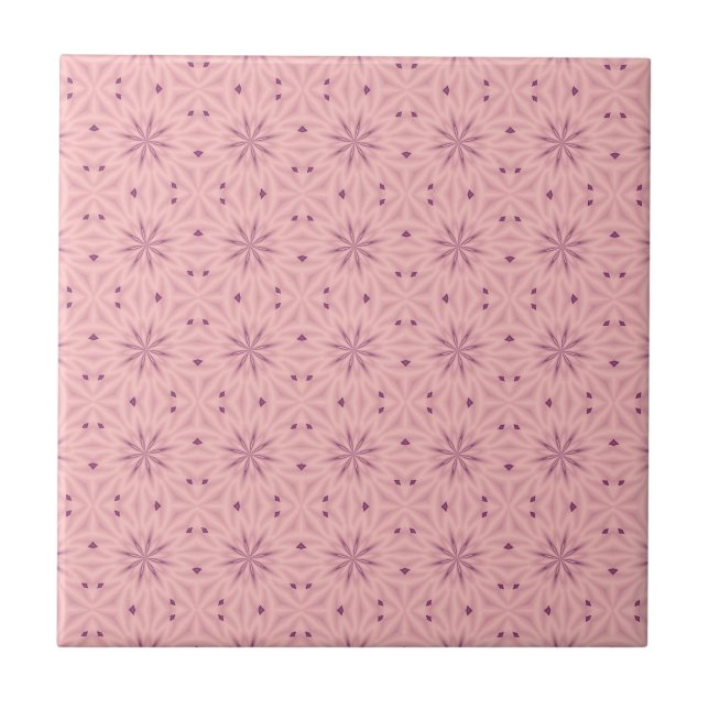 Azulejo De Cerámica Píxeles rosados de oferta (Frente)