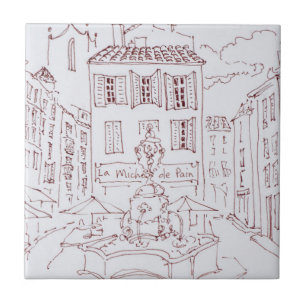 Azulejo De Cerámica Place des Tanneurs Aix en Provenza, Francia