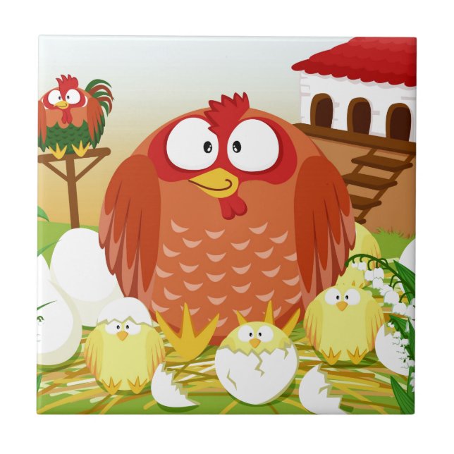 Azulejo De Cerámica Plantilla linda del círculo (Frente)