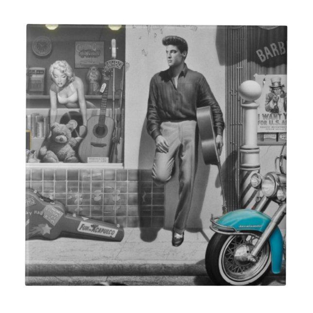 Azulejo De Cerámica Plata de HWY 51 (Frente)