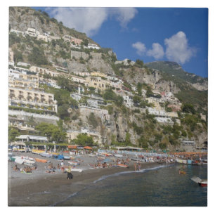 Azulejo De Cerámica Playa en Positano, Campania, Italia
