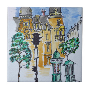 Azulejo De Cerámica Plaza Alphonse Deville   París, Francia