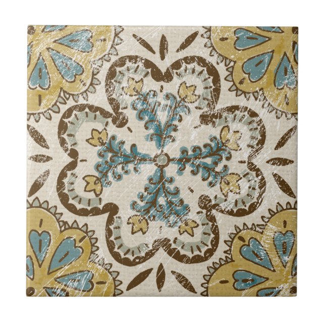 Azulejo De Cerámica Plaza Batik II no embellecida (Frente)