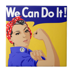 Azulejo De Cerámica ¡Podemos hacerlo! Rosie la remachadora cartel de l