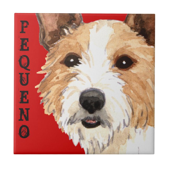 Azulejo De Cerámica Podengo Pequeno (Frente)