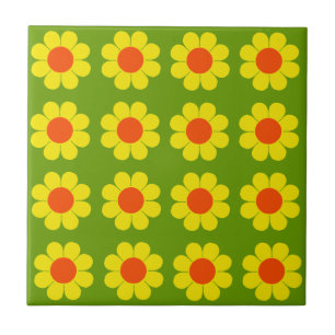 Azulejo De Cerámica Poder Floral Personalizable