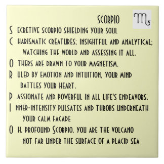 Azulejo De Cerámica Poema del escorpión