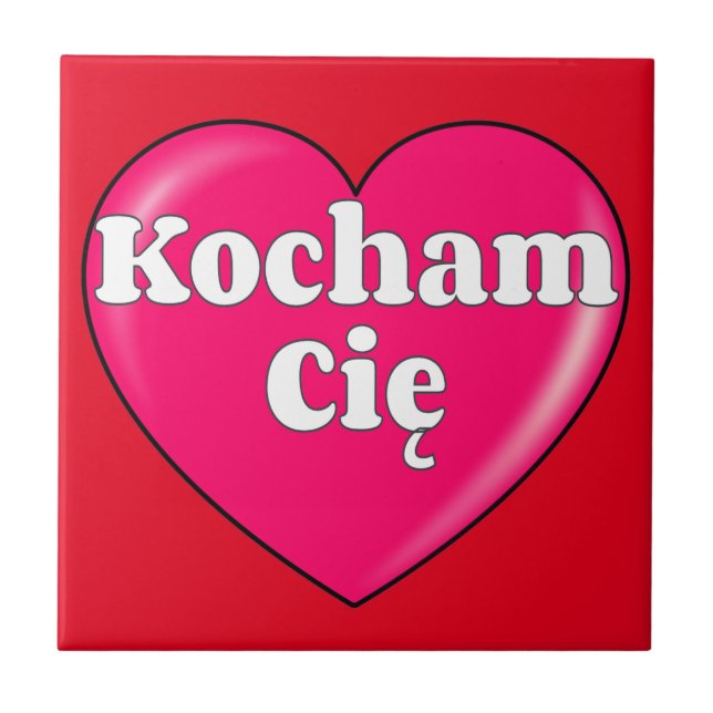 Azulejo De Cerámica Polaco - Te amo (Frente)