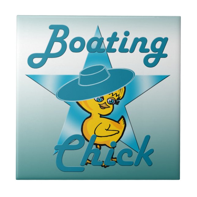 Azulejo De Cerámica Polluelo #7 del canotaje (Frente)