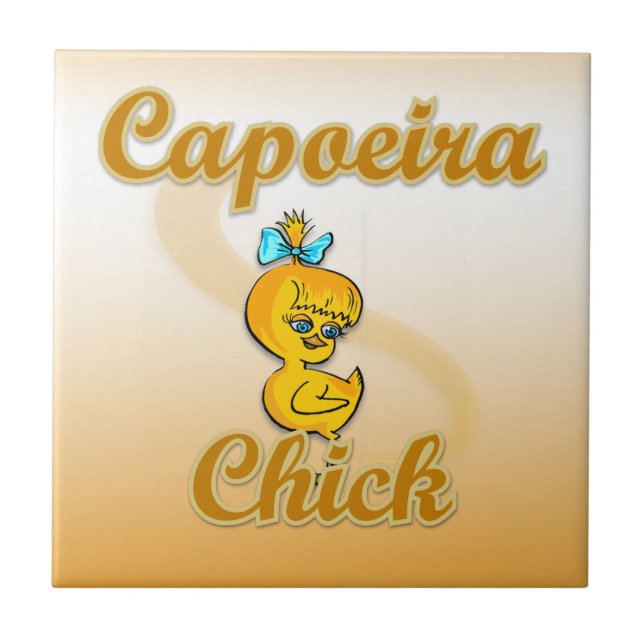 Azulejo De Cerámica Polluelo de Capoeira (Frente)