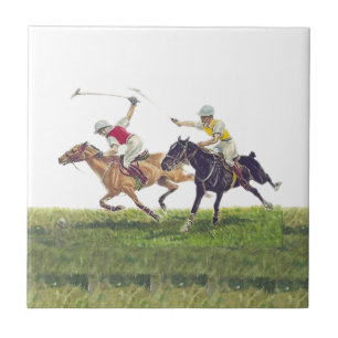 Azulejo De Cerámica Polo Ponies