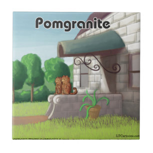 Azulejo De Cerámica Pomeraniano Sobre Granito (Pomegranita) Gracioso