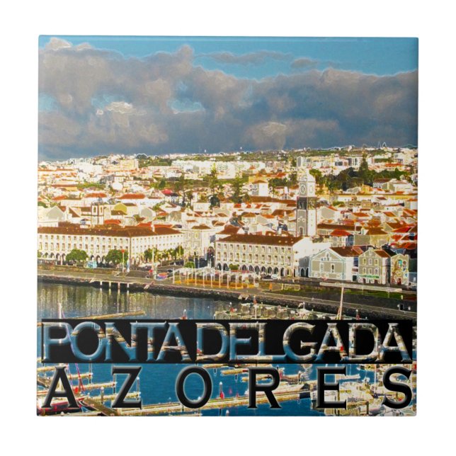 Azulejo De Cerámica Ponta Delgada (Frente)