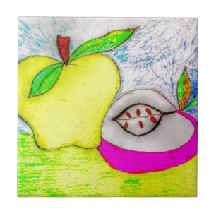 Azulejo De Cerámica Pop Art Apples