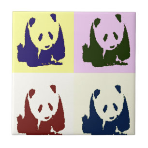 Azulejo De Cerámica Pop Art Baby Pandas