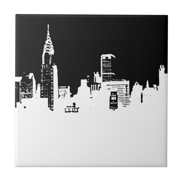 Azulejo De Cerámica Pop Art New York City Ceramic Tile (Frente)
