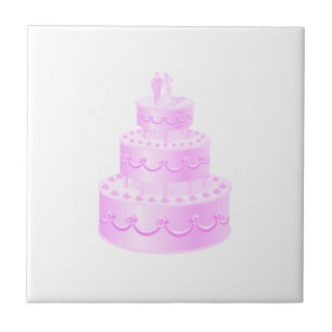 Azulejo De Cerámica Por siempre amor pastel Boda rosa
