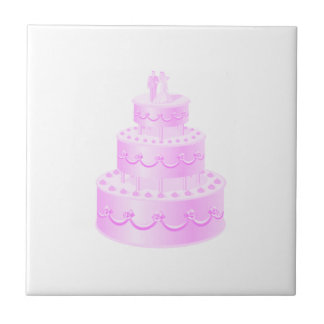 Azulejo De Cerámica Por siempre amor pastel Boda rosa