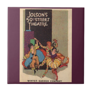 Azulejo De Cerámica Portada del proyecto de ley de teatro de Al Jolson