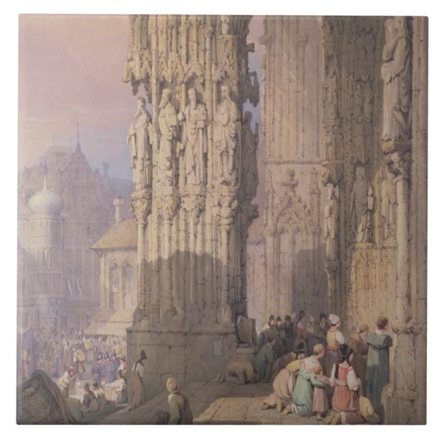 Azulejo De Cerámica Pórtico de la catedral de Regensburg (Frente)