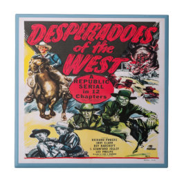 Azulejo De Cerámica Poster de cine occidental de época Desperados