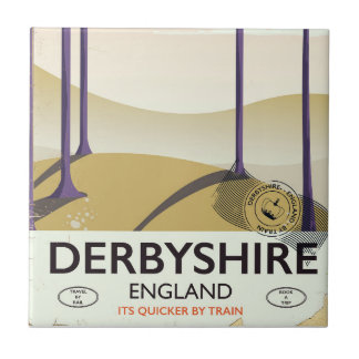 Azulejo De Cerámica Poster de trenes de Derbyshire.