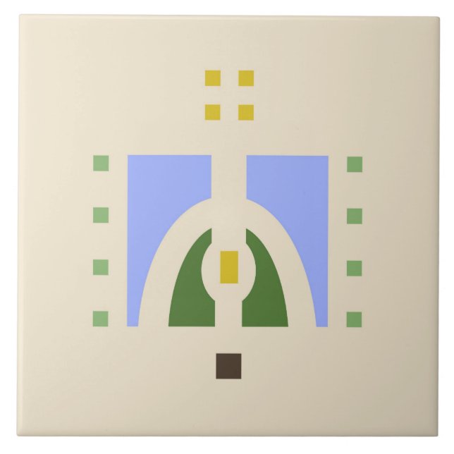 Azulejo De Cerámica "Prado adoptivo " de Helen (Frente)