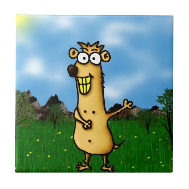 Azulejo De Cerámica Prairie Dog (Frente)