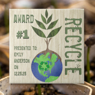Azulejo De Cerámica Premio De Reciclaje Para Los Mayores De Silvicultu