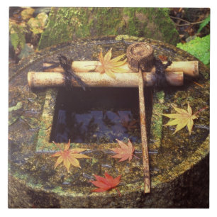 Azulejo De Cerámica Primavera de la Ceremonia del Té, Templo Ryanji, K