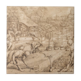 Azulejo De Cerámica Primavera de Pieter Bruegel la anciano