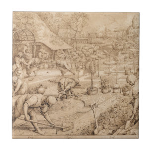 Azulejo De Cerámica Primavera de Pieter Bruegel la anciano