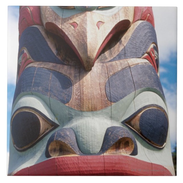 Azulejo De Cerámica Primer del tótem en Sitka, Alaska, los E.E.U.U. (Frente)