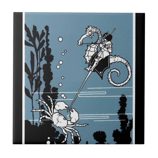Azulejo De Cerámica Prince y el caballito de mar (Frente)