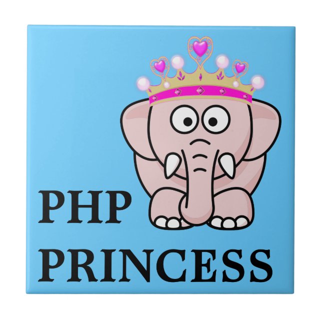 Azulejo De Cerámica Princesa del PHP: Mujeres en el desarrollo del Web (Frente)