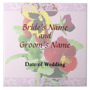 Azulejo De Cerámica Productos de Boda de la familia Pansy