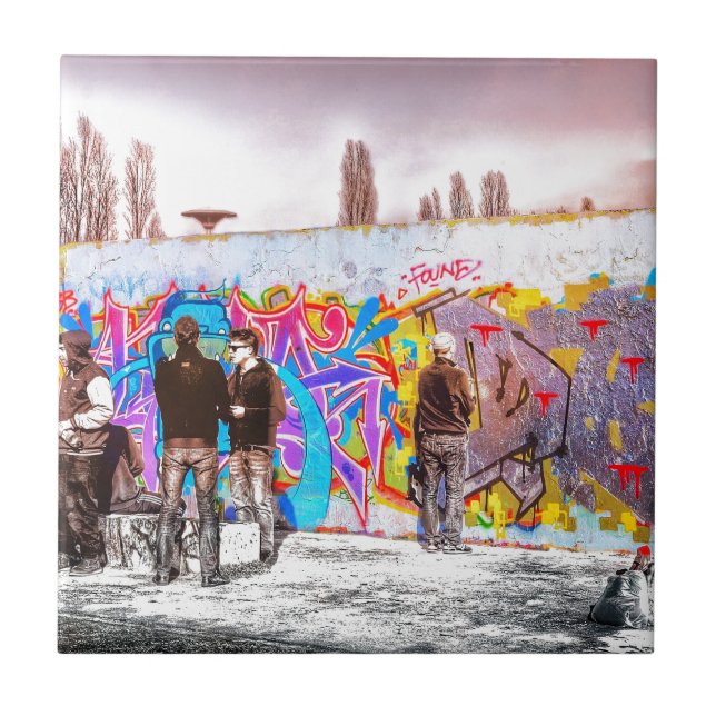 Azulejo De Cerámica Proyecto de Muro de Graffiti (Frente)