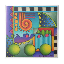 Azulejo De Cerámica Psychedeco