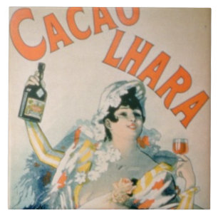 Azulejo De Cerámica Publicidad de poster "Lhara Creme de Cacao", Digon