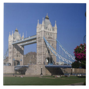 Azulejo De Cerámica Puente de la Torre, Río Támesis, Londres, Inglater