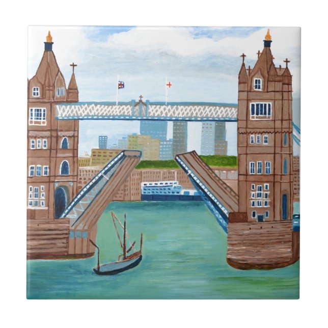 Azulejo De Cerámica Puente de Londres (Frente)